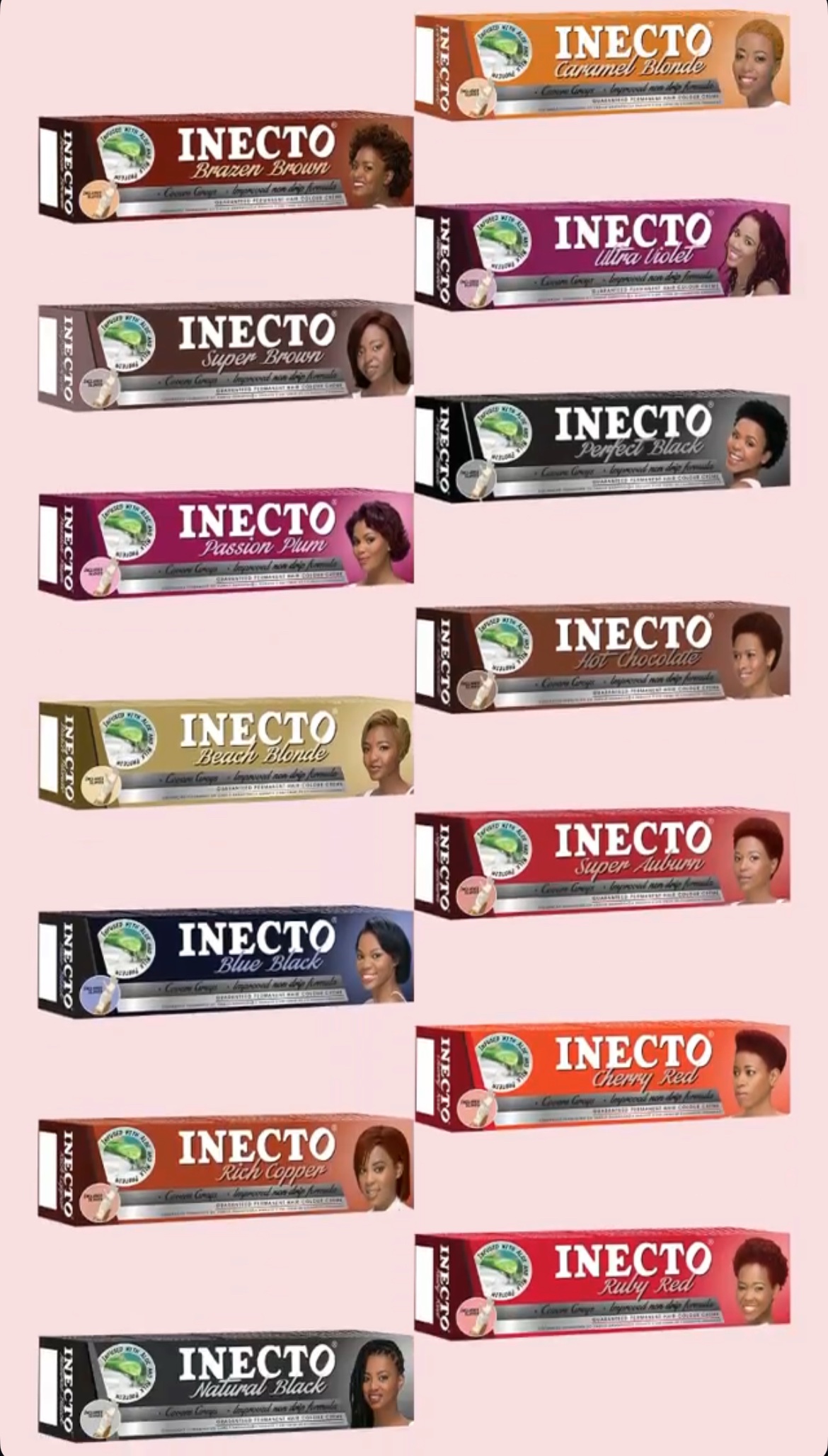 Inecto Hair Colour Cream - 50ml - HSM Cosmetic Co. Cosmetics, Beauty ...